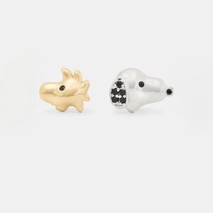 kate spade Gold and Silver Dinosaur Stud Earrings